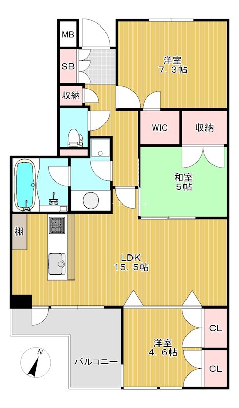 カーサフロレスタ西馬込弐番館 間取り